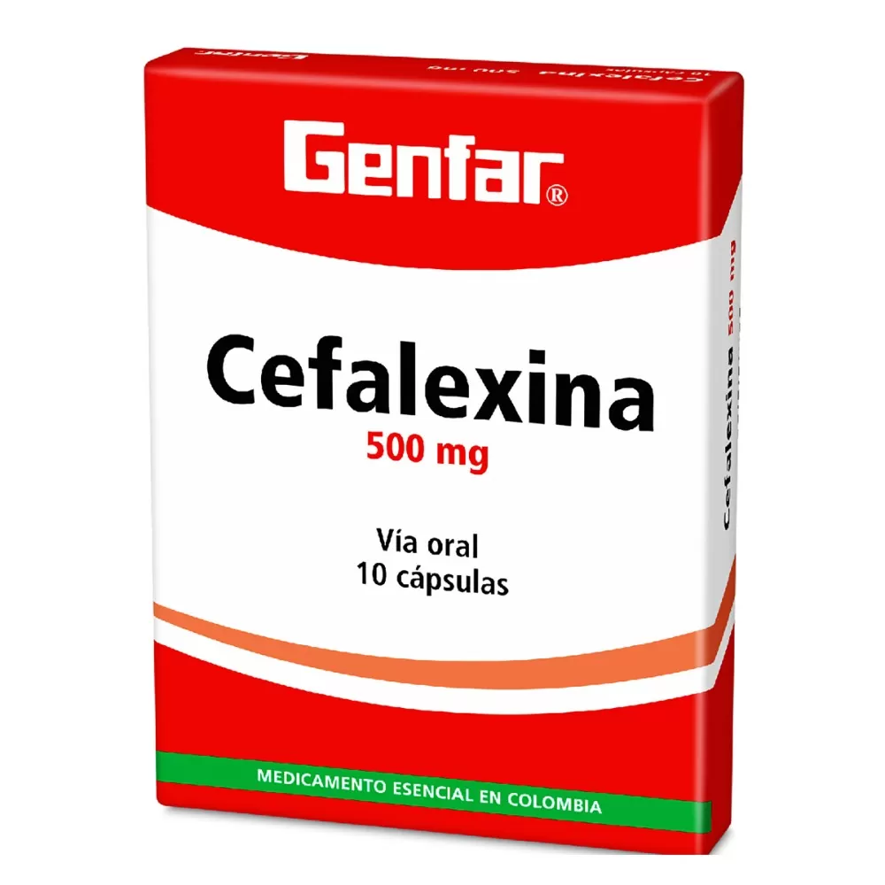 CEFALEXINA 500 MG 10 CAPSULAS GF - Imagen 1