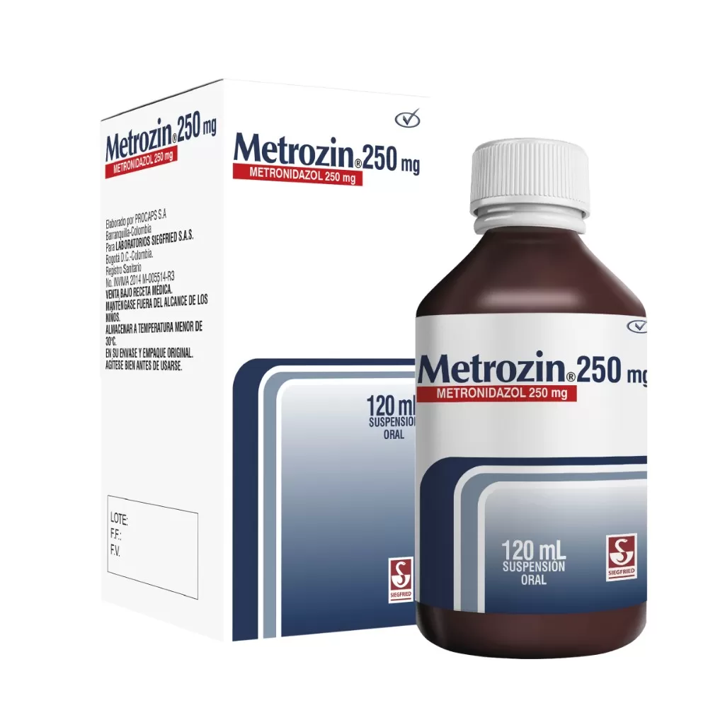 METROZIN 250 MG JARABE 120 ML - Imagen 1