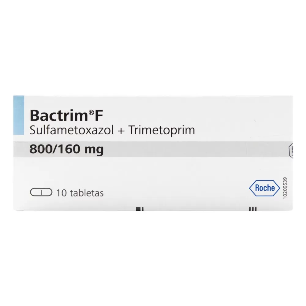 BACTRIM F 160+800 MG 10 TABLETAS - Imagen 1