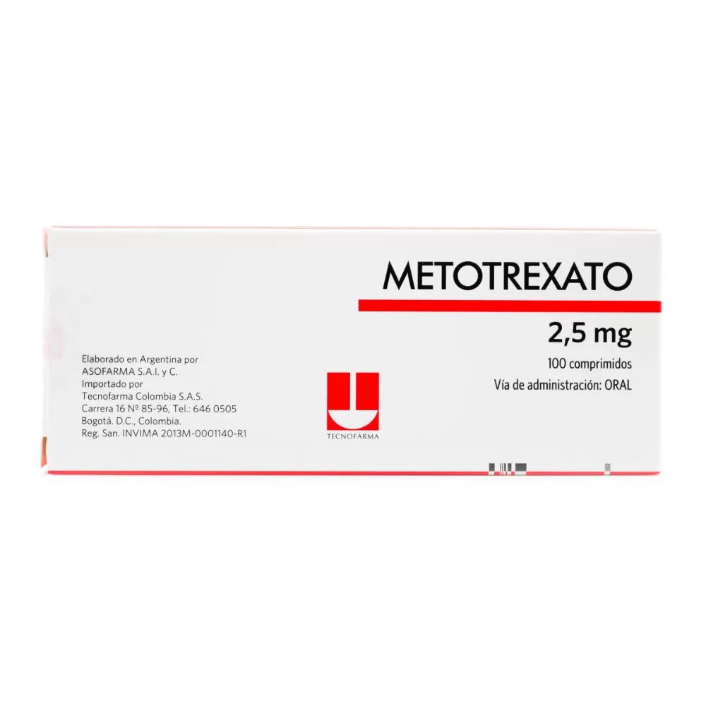 METOTREXATO 2.5 MG 100 TBS - Imagen 1