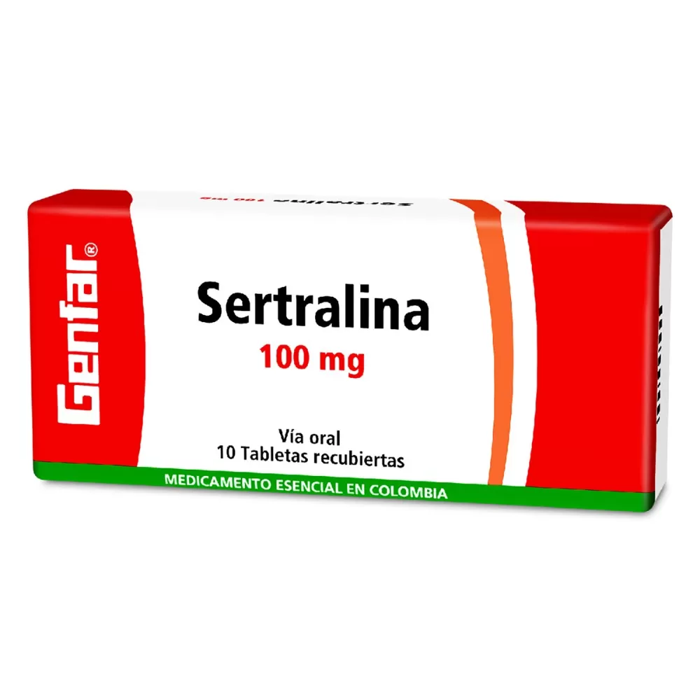 SERTRALINA 100 MG 10 TABLETAS GF - Imagen 1
