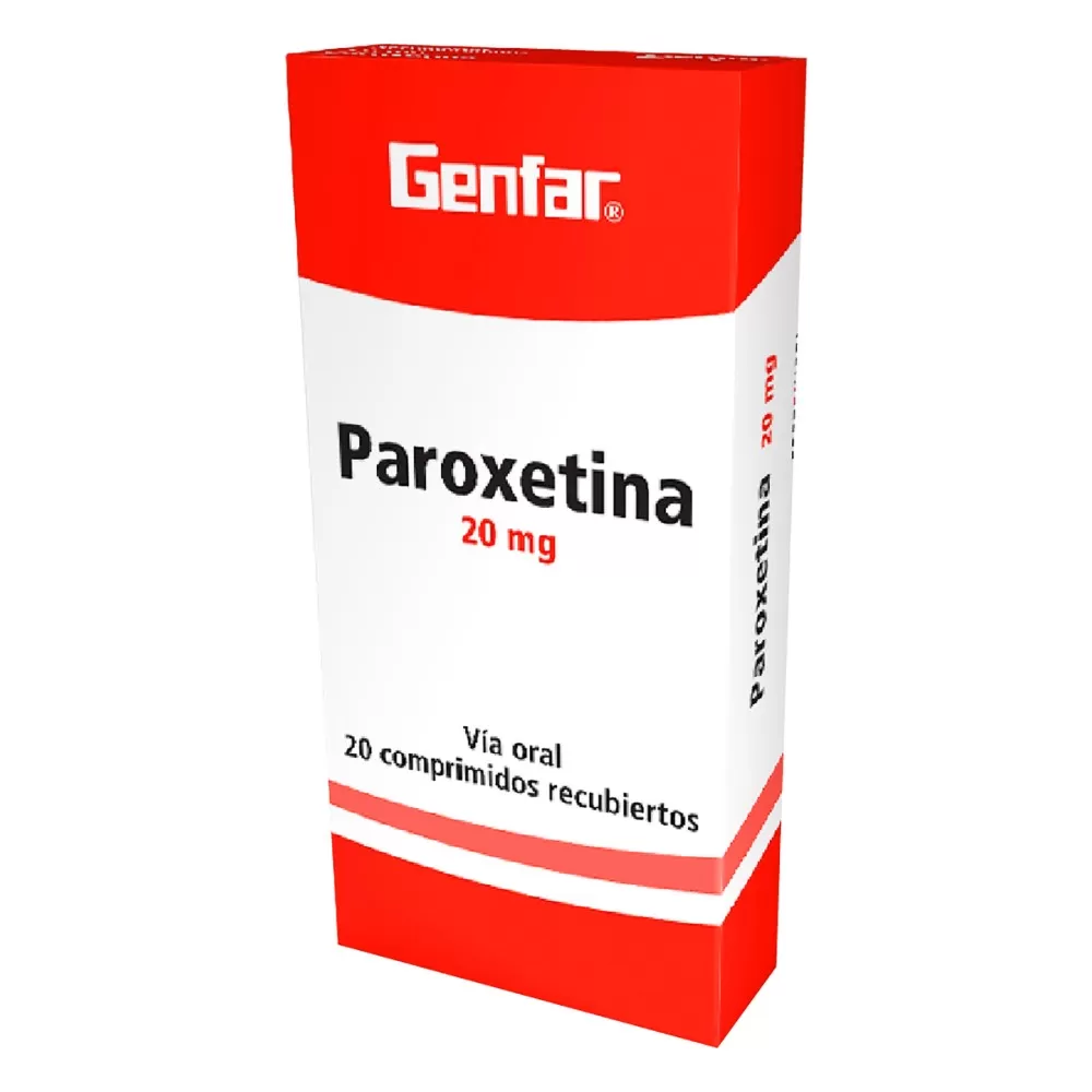 PAROXETINA 20 MG 20 TABLETAS GF - Imagen 1