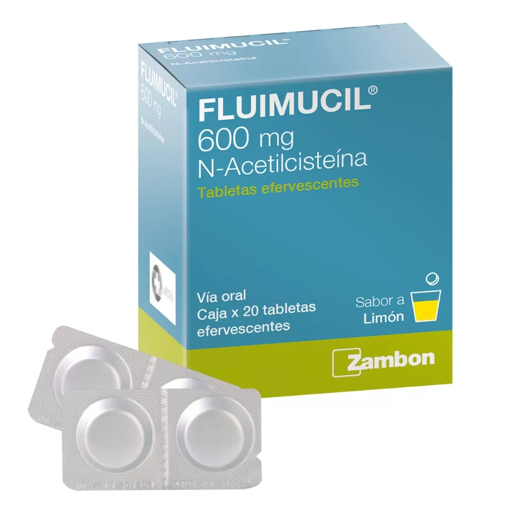 FLUIMUCIL EFERVECENTE 600 MG - Imagen 1