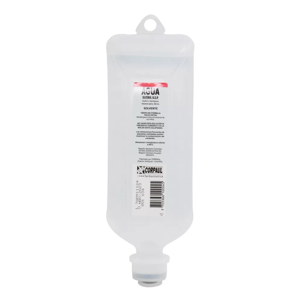 AGUA DESTILADA CORPAUL 500 ML - Imagen 1