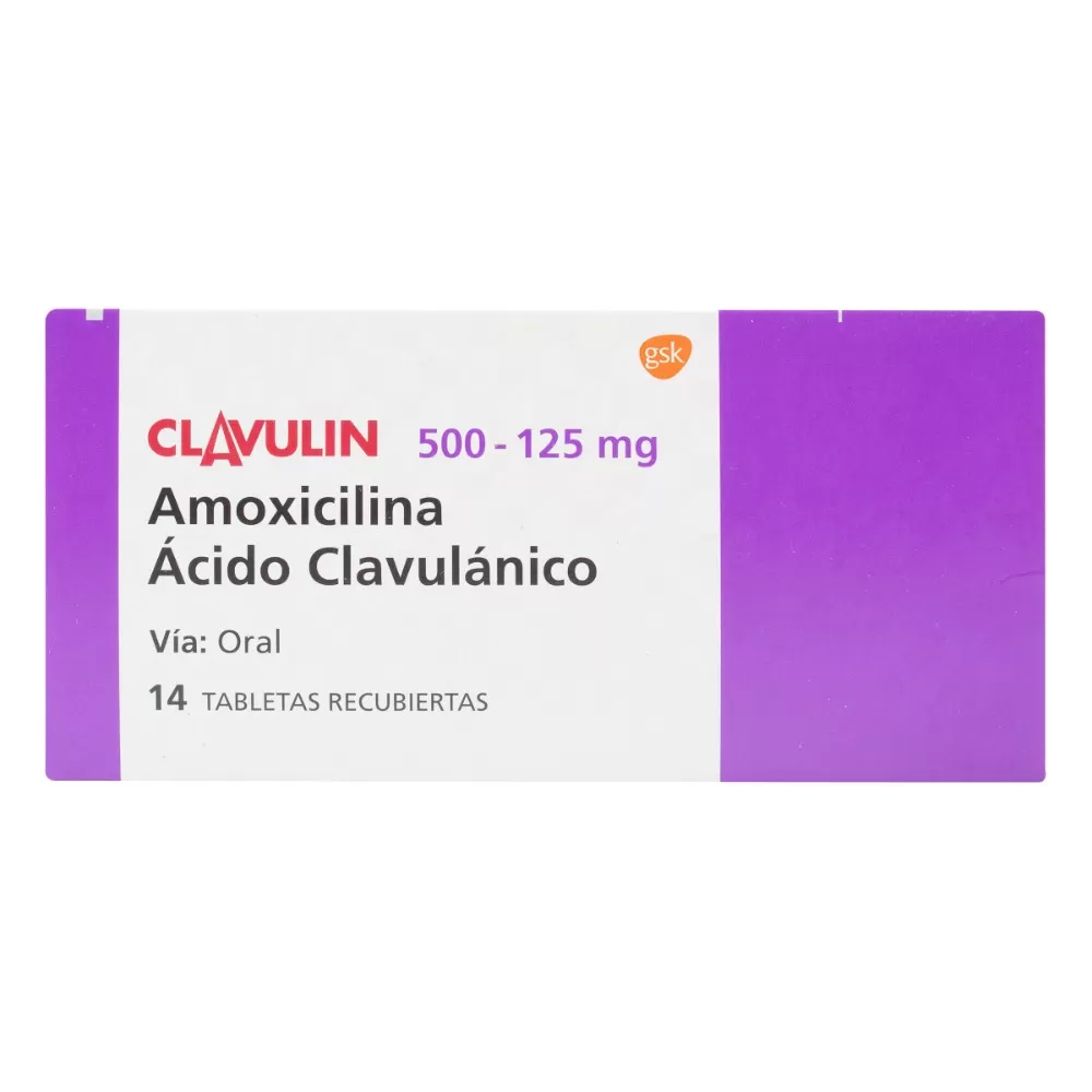 100016367.jpg CLAVULIN 500 MG 14 TABLETAS - Imagen 1