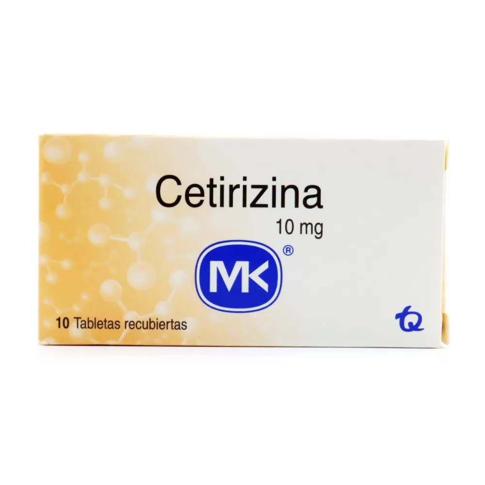 CETIRIZINA 10 MG 10 TABLETAS MK - Imagen 1