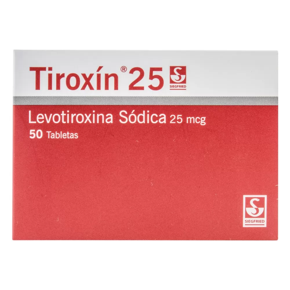 TIROXIN 25 MG 50 TABLETAS - Imagen 1