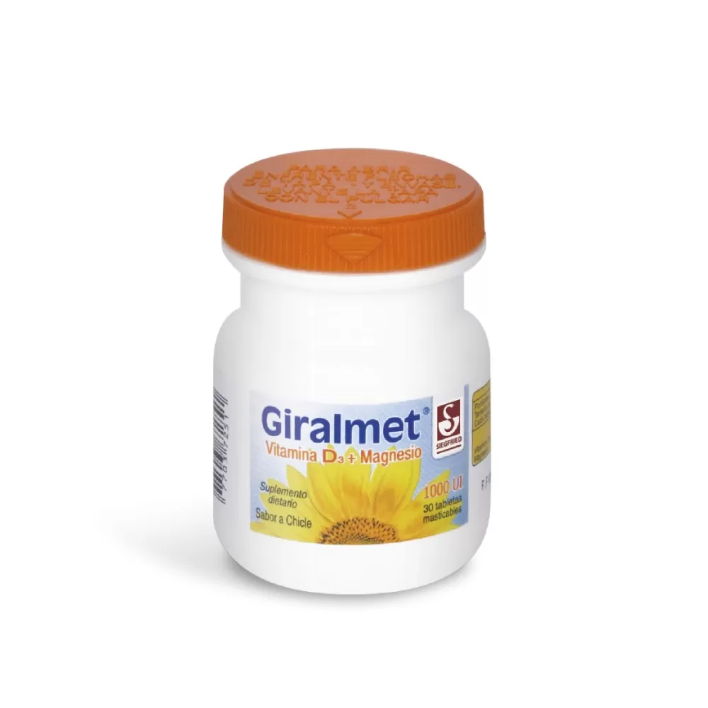 GIRALMET VITAMINA D 1000 UI 30 TBS - Imagen 1