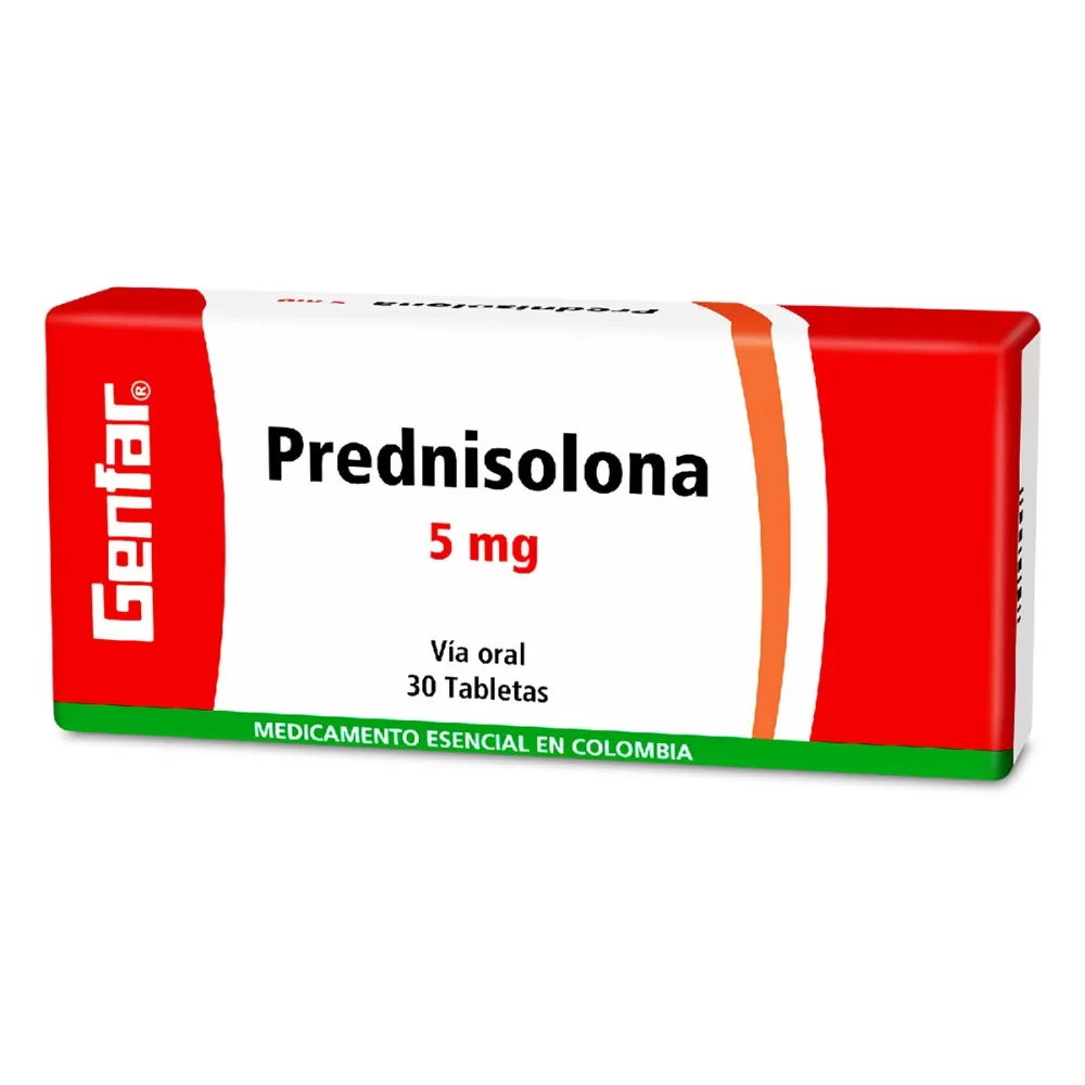 PREDNISOLONA 5 MG 30 TABLETAS GF - Imagen 1