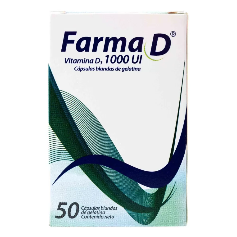 FARMA D VITAMINA D3 1000UI 50 CAP - Imagen 1