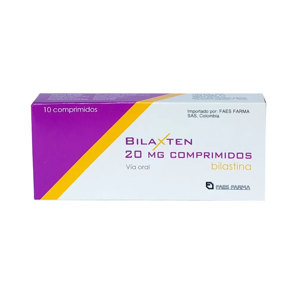 BILAXTEN 20 MG 10 COMP - Imagen 1