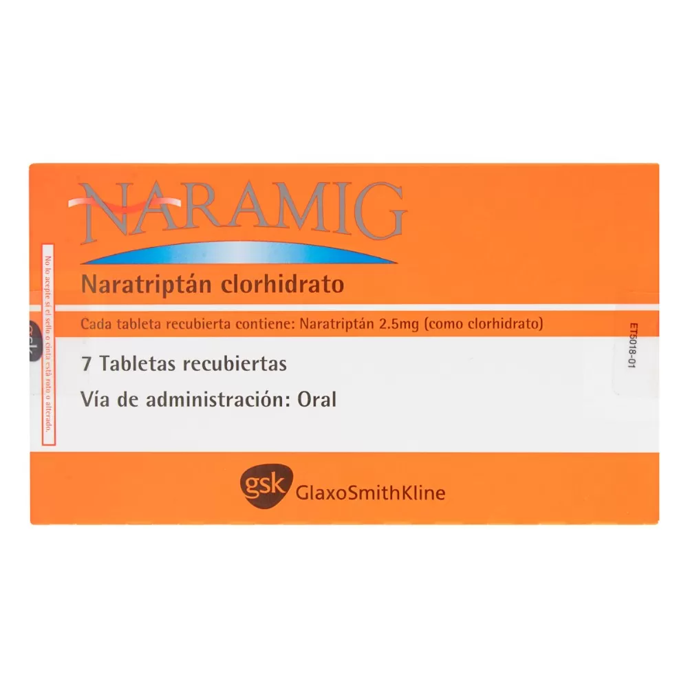 NARAMIG 2.5MG 7 TBS - Imagen 1