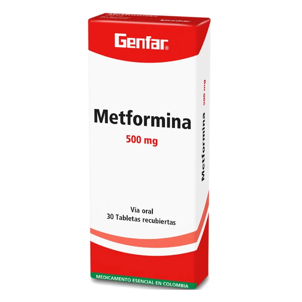 100022274.jpg METFORMINA 500 MG 30 TABLETAS GF - Imagen 1