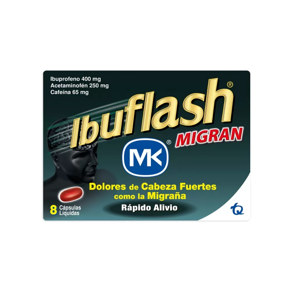 100022393.jpg IBUFLASH MIGRAN 8 CAPSULAS - Imagen 1