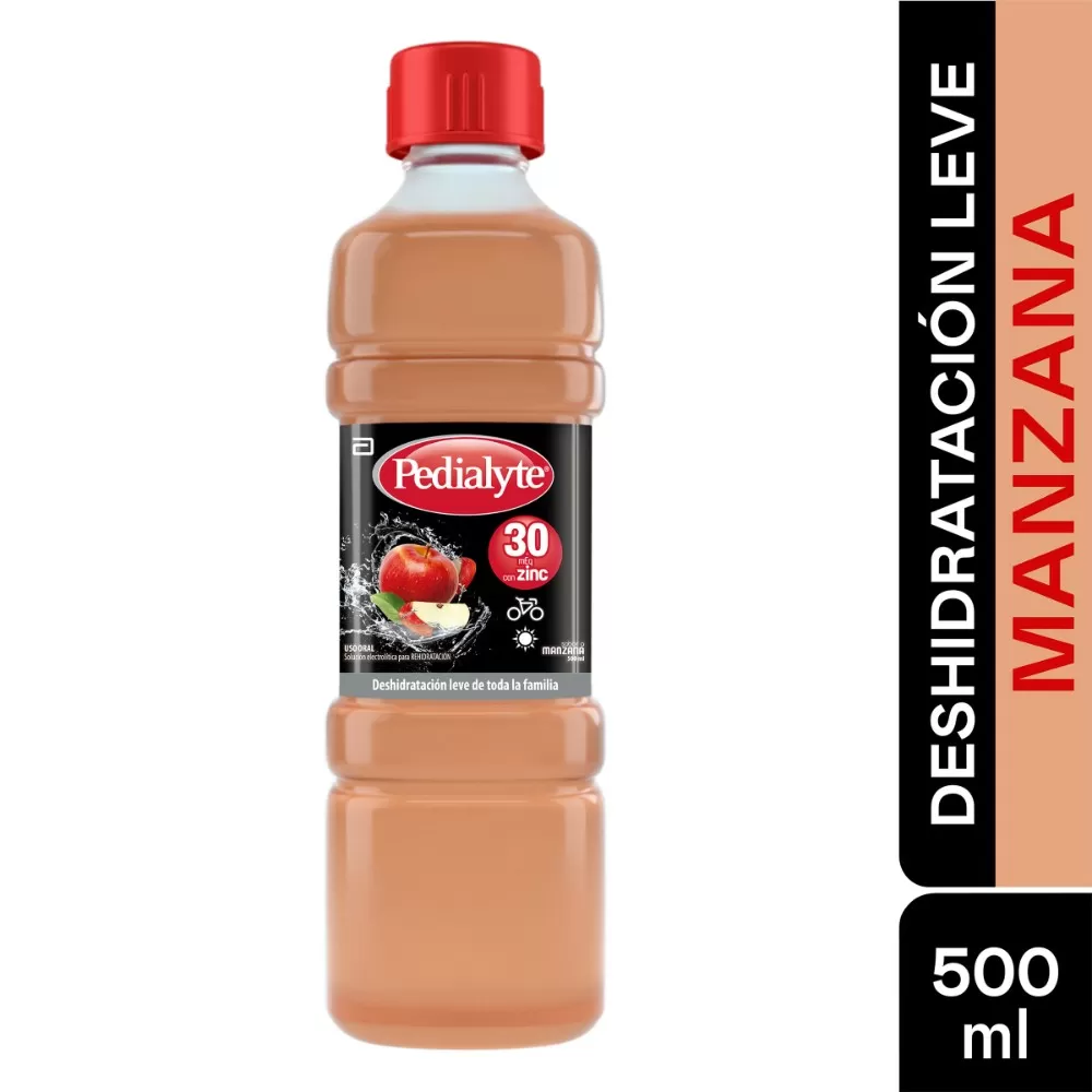 PEDIALYTE CON ZINC 30 MANZANA 500 ML - Imagen 1