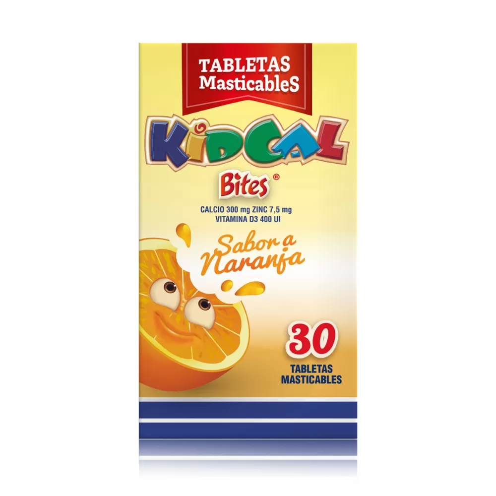 KIDCAL BITES NARANJA 30 TABLETAS - Imagen 1
