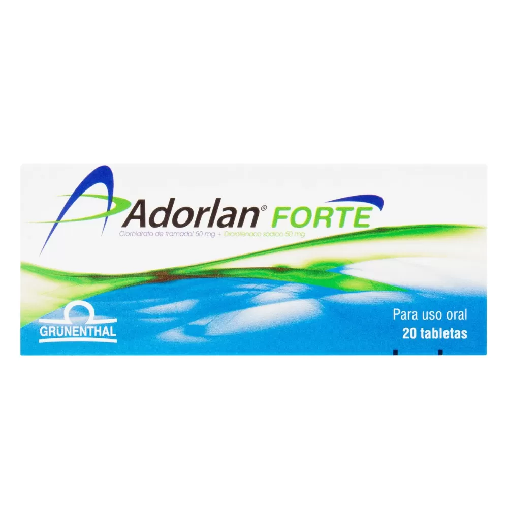 ADORLAN FORTE 50 MG / 50 MG  20 TABLETAS - Imagen 1