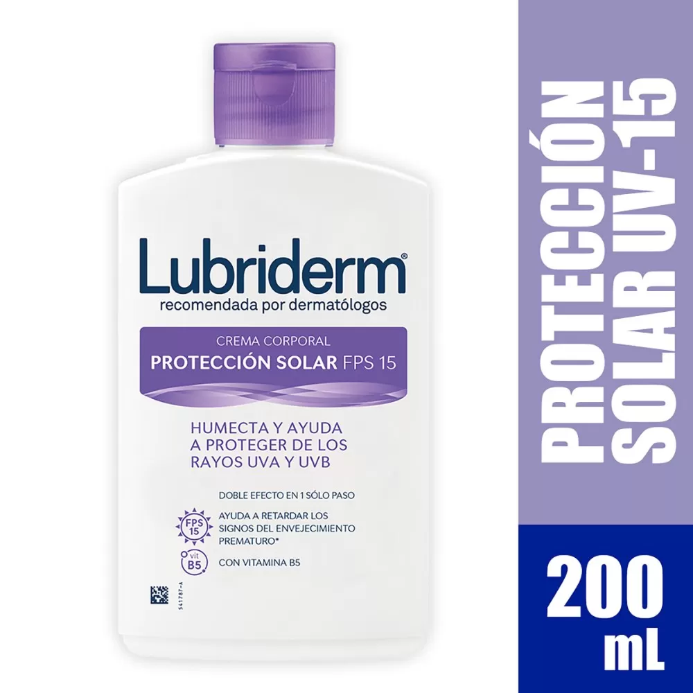 200012459.jpg LUBRIDERM LOCION U.V.15 200 ML - Imagen 1
