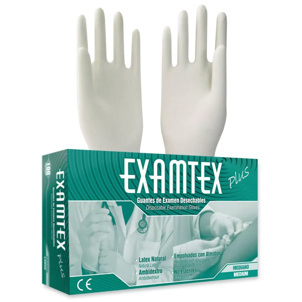 GUANTE EXAMTEX PROTEX 100 UND T.M - Imagen 1