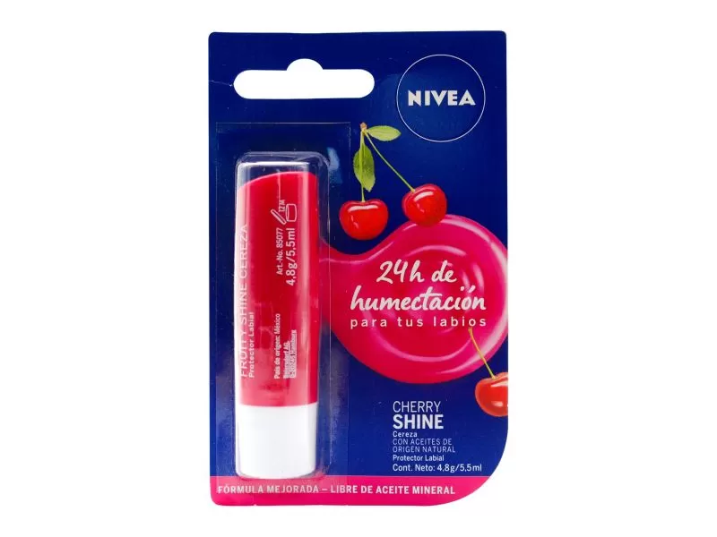 PROT.LABIAL NIVEA FRUITY SHINE CER 4.8 G - Imagen 1
