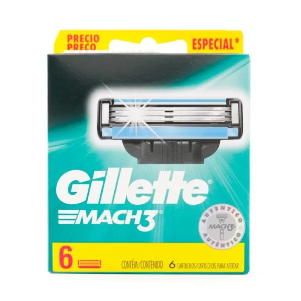 REP.MAQ.AFEITAR GILLETTE MACH 3 6 UND - Imagen 1