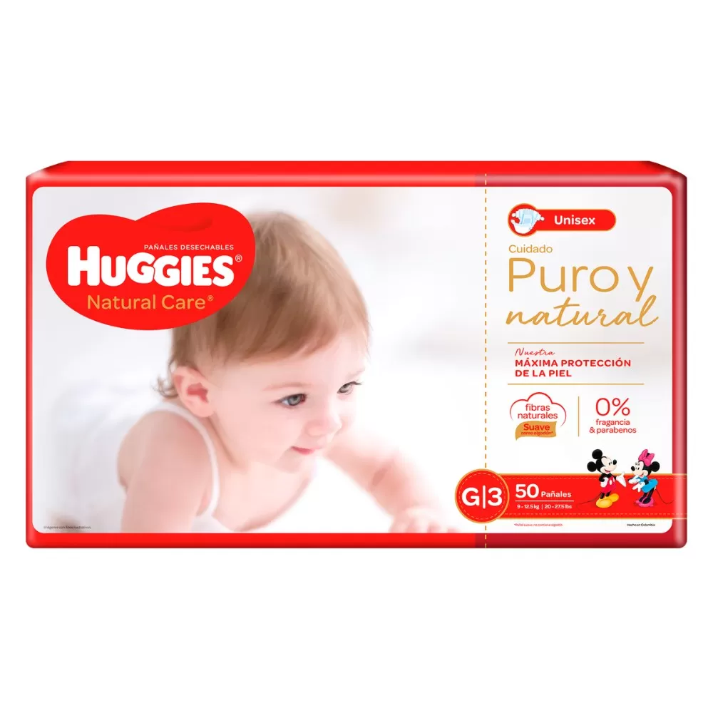 HUGGIES NAT.CAR.UNISEX GDE ET3 50UND - Imagen 1