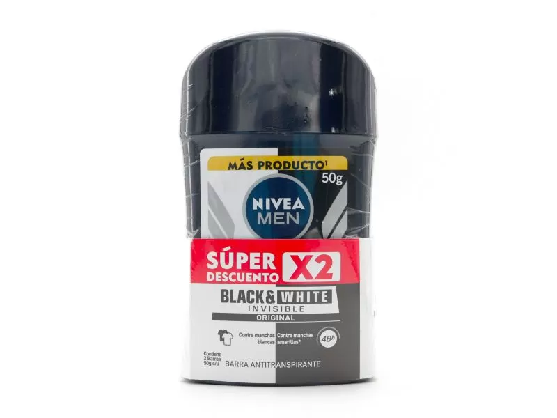 2 DTE NIVEA BARRA BLACK WHITE H.50GR S.O - Imagen 1