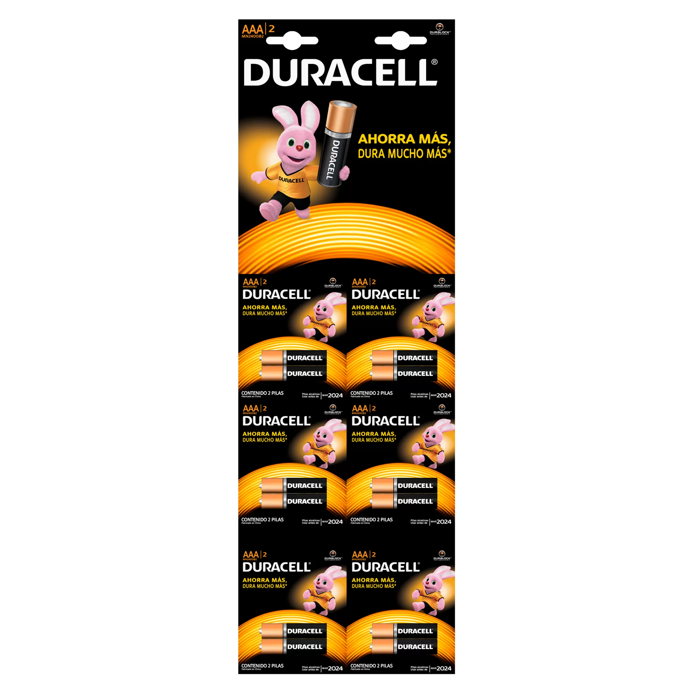 200038031.jpg PILA DURACELL ALKALINA AAA X 2 - Imagen 1