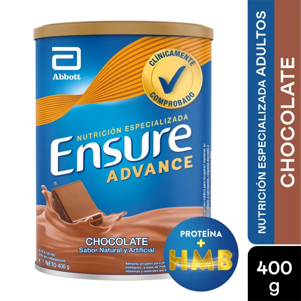 200039234.jpg ENSURE ADVANCE CHOCOLATE 400 GR - Imagen 1