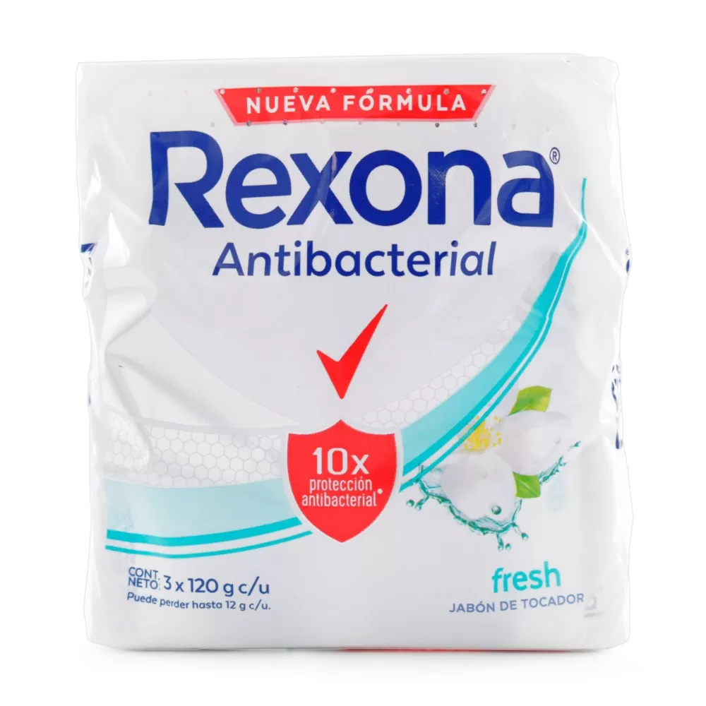 3 JAB.REXONA ANTIBACTERIAL FRESH 120 GR - Imagen 1