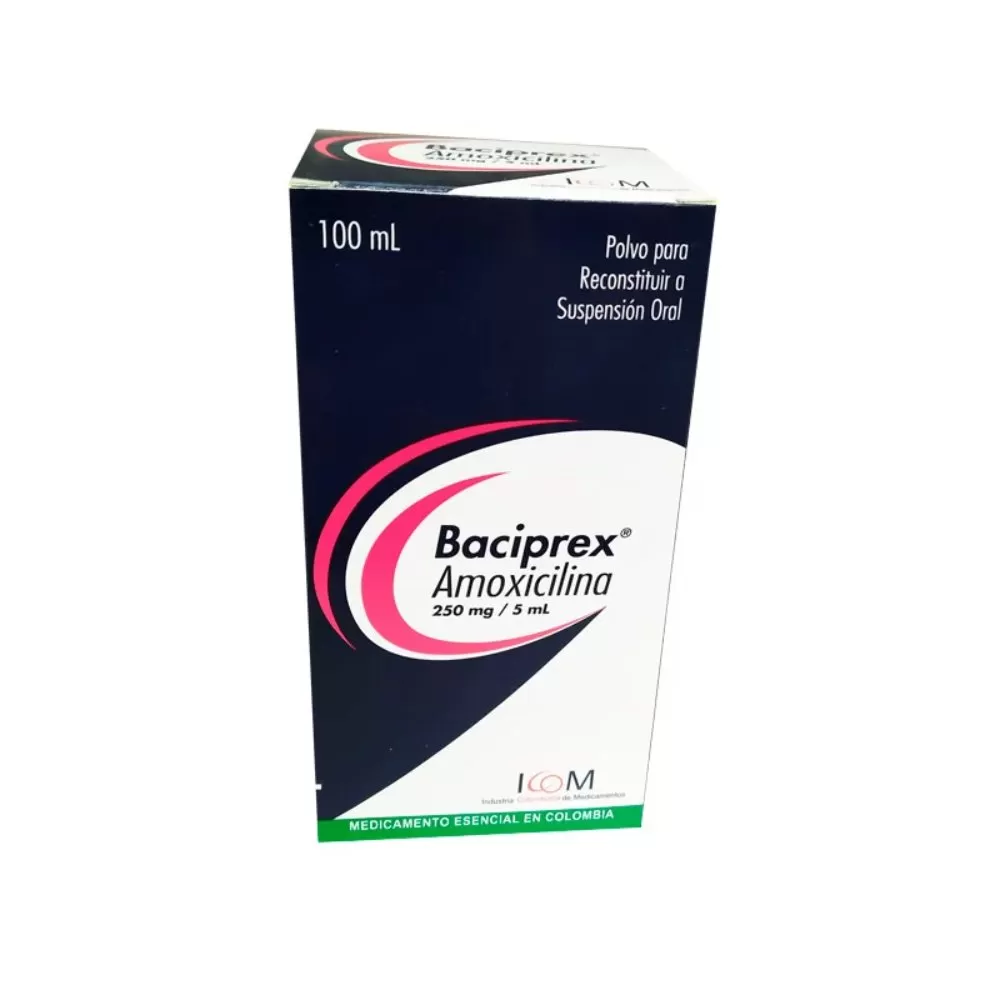 AMOXICILNA BACIPREX 250MG SUSP.100ML ICOM - Imagen 1