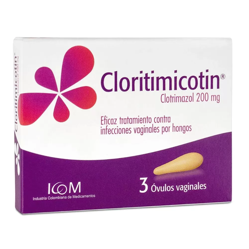 CLOTRIMAZOL CLORITIMICOTIN 3 OVULOS VAGINALES ICOM - Imagen 1