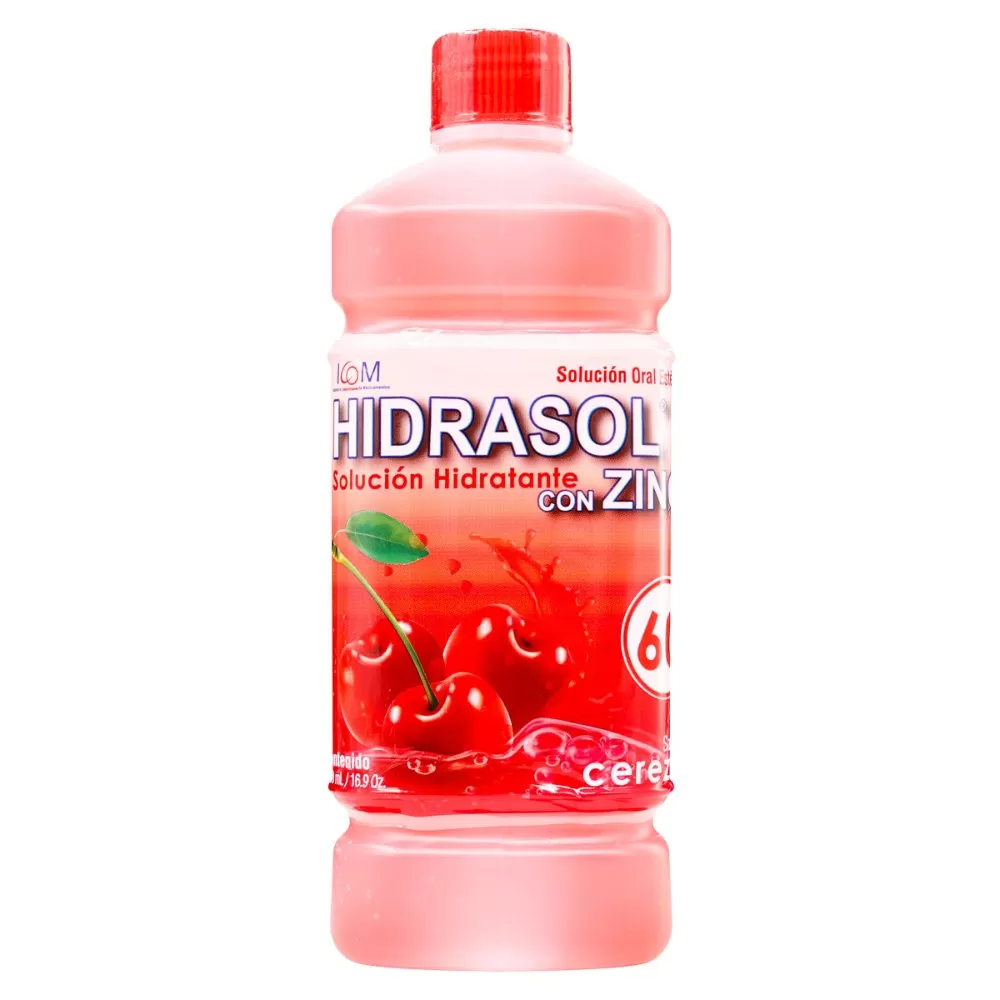 HIDRASOL 60 CON ZINC CEREZA 500ML ICOM - Imagen 1