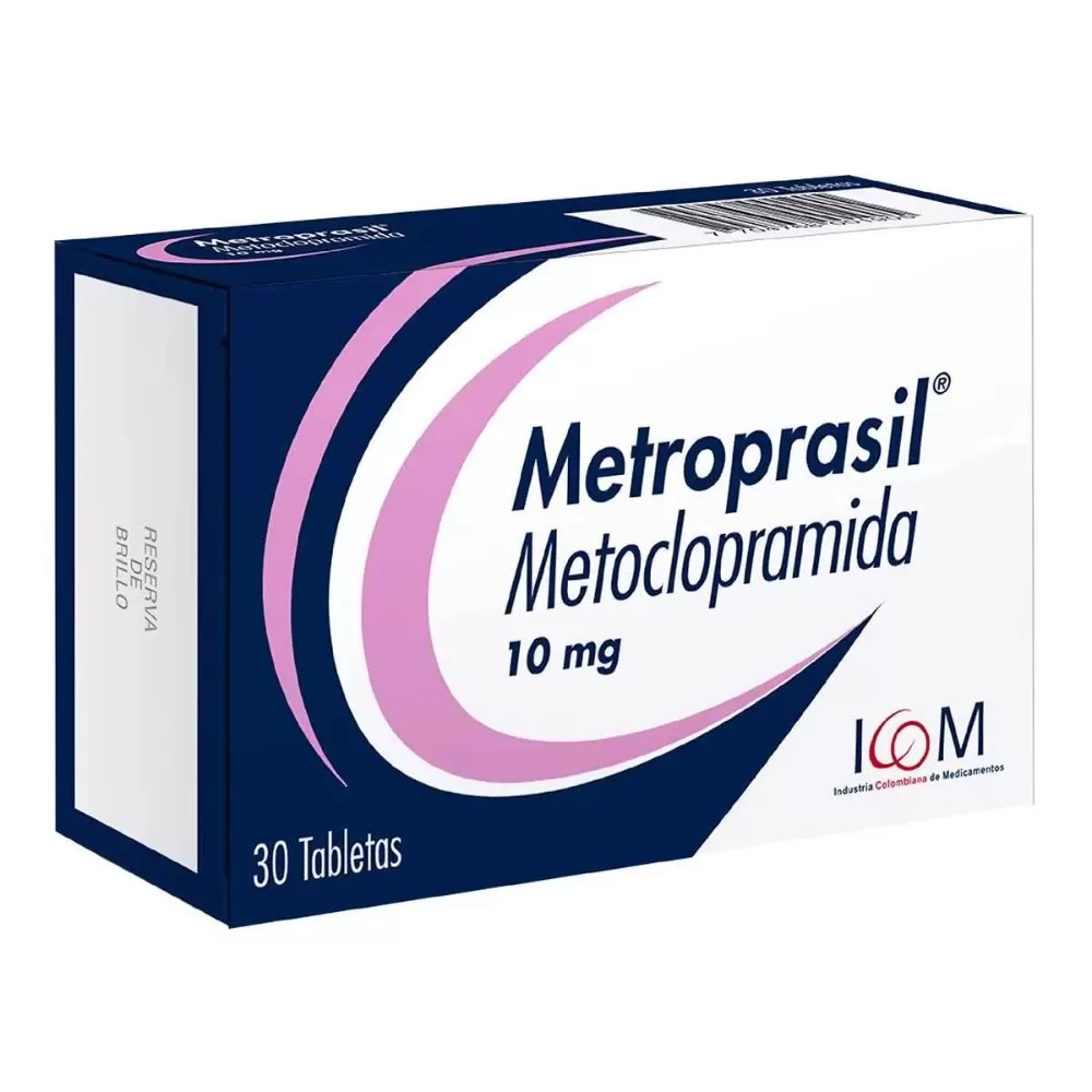 METOCLOPRAMIDA METROPRASIL 10 MG 30 TBS ICOM - Imagen 1