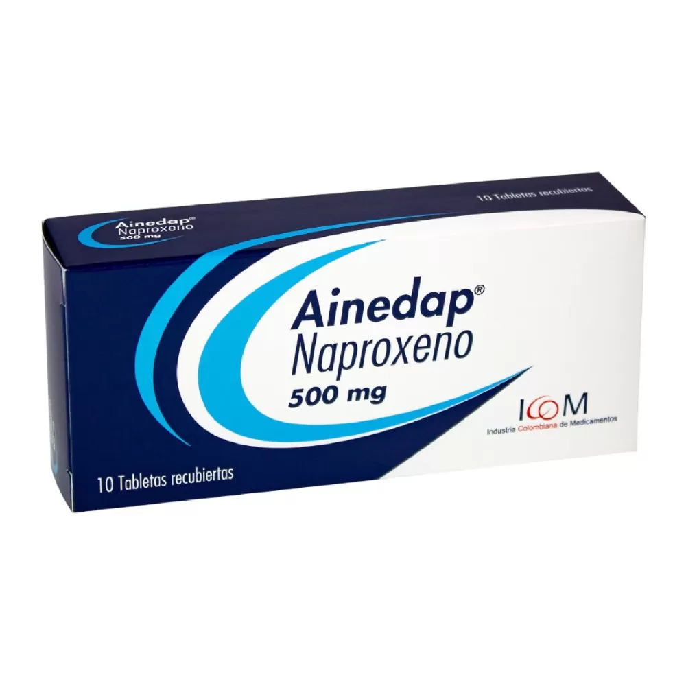 NAPROXENO AINEDAP 500 MG 10 TBS ICOM - Imagen 1