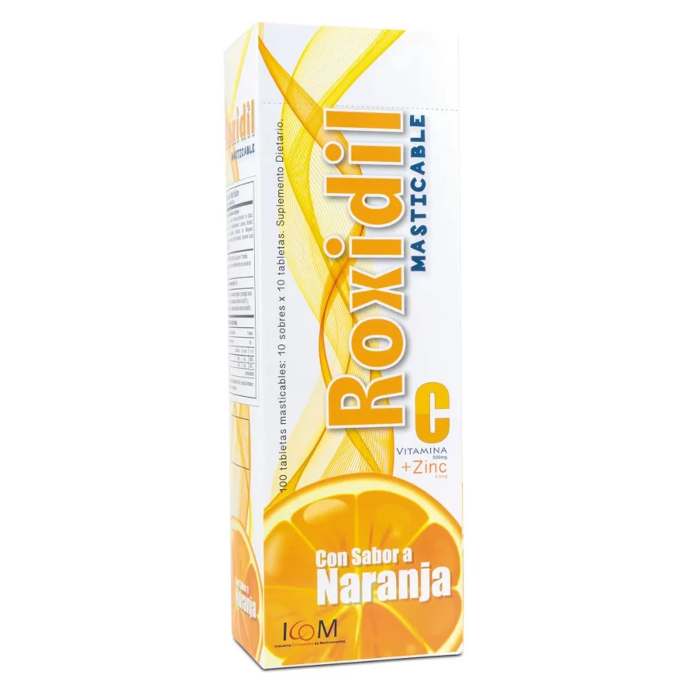 ROXIDIL VIT C 500MG+ZINC NARANJA - Imagen 1
