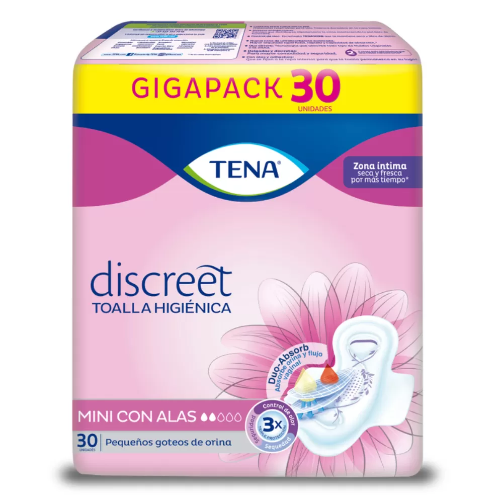 TENA-MUJER-MINI-ALAS-30-UND.jpg TENA MUJER MINI ALAS 30 UND - Imagen 1