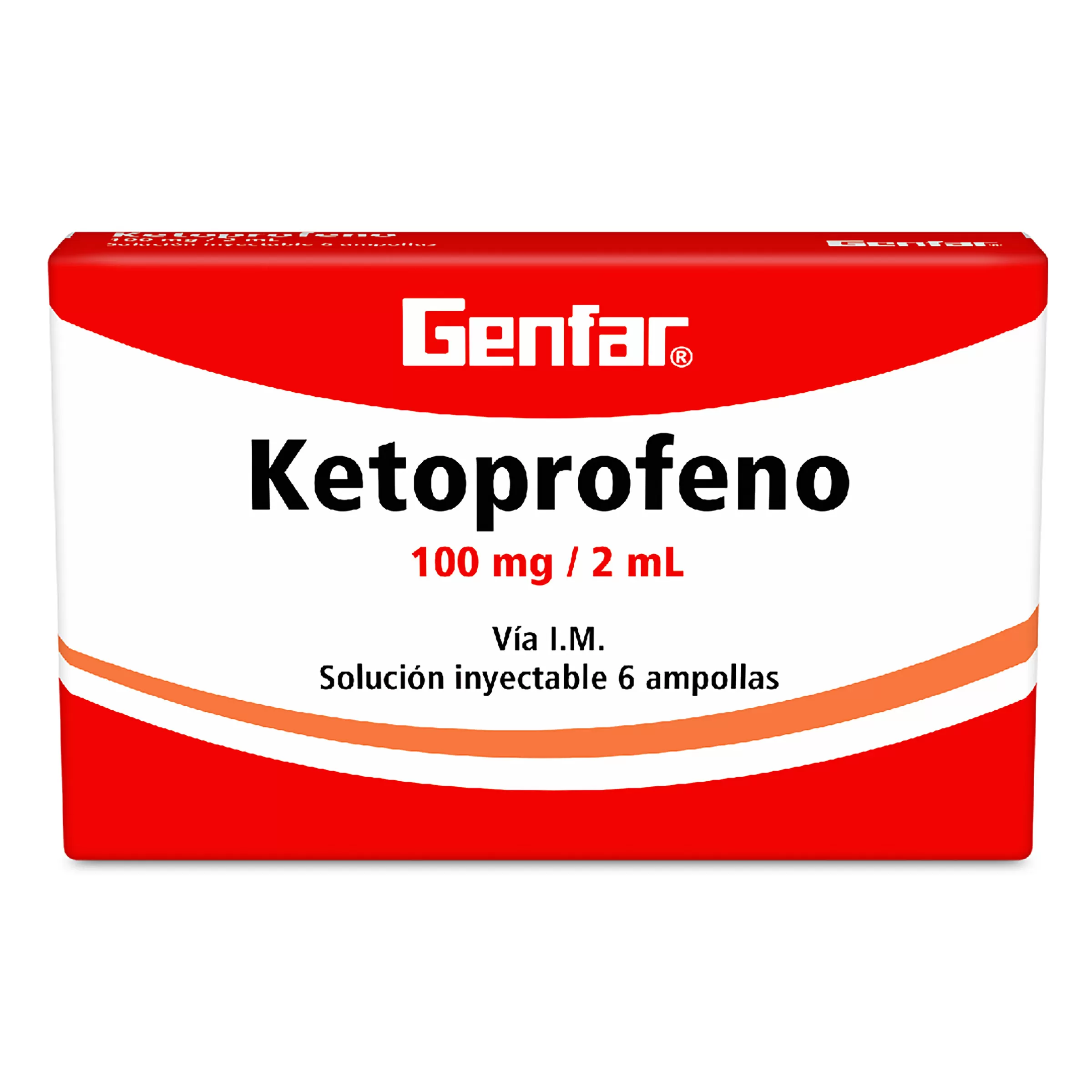 KETOPROFENO 100 MG 6 AMPOLLAS GF - Imagen 1