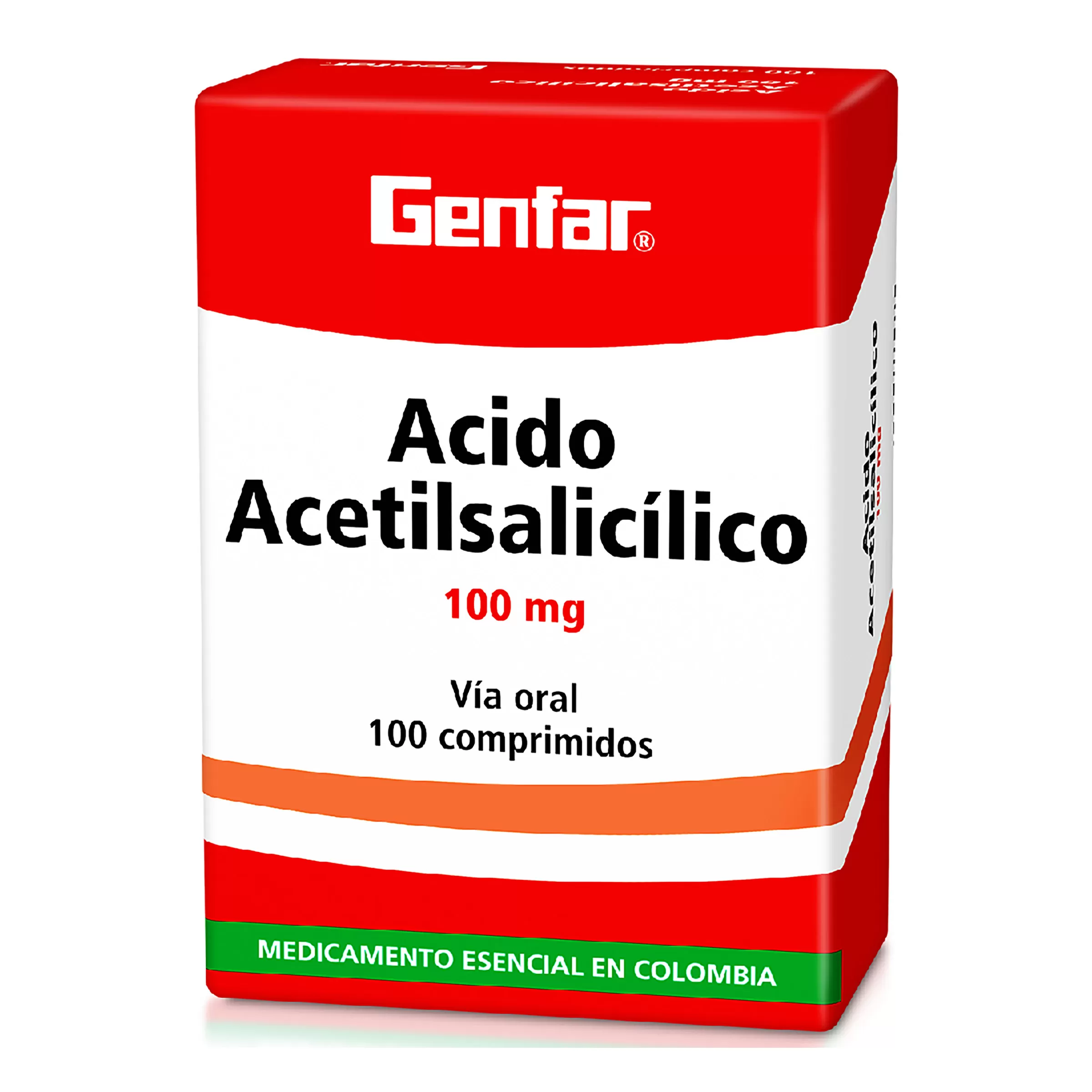 100009150 ACIDO ACETILSALICILICO 100 MG - Imagen 1