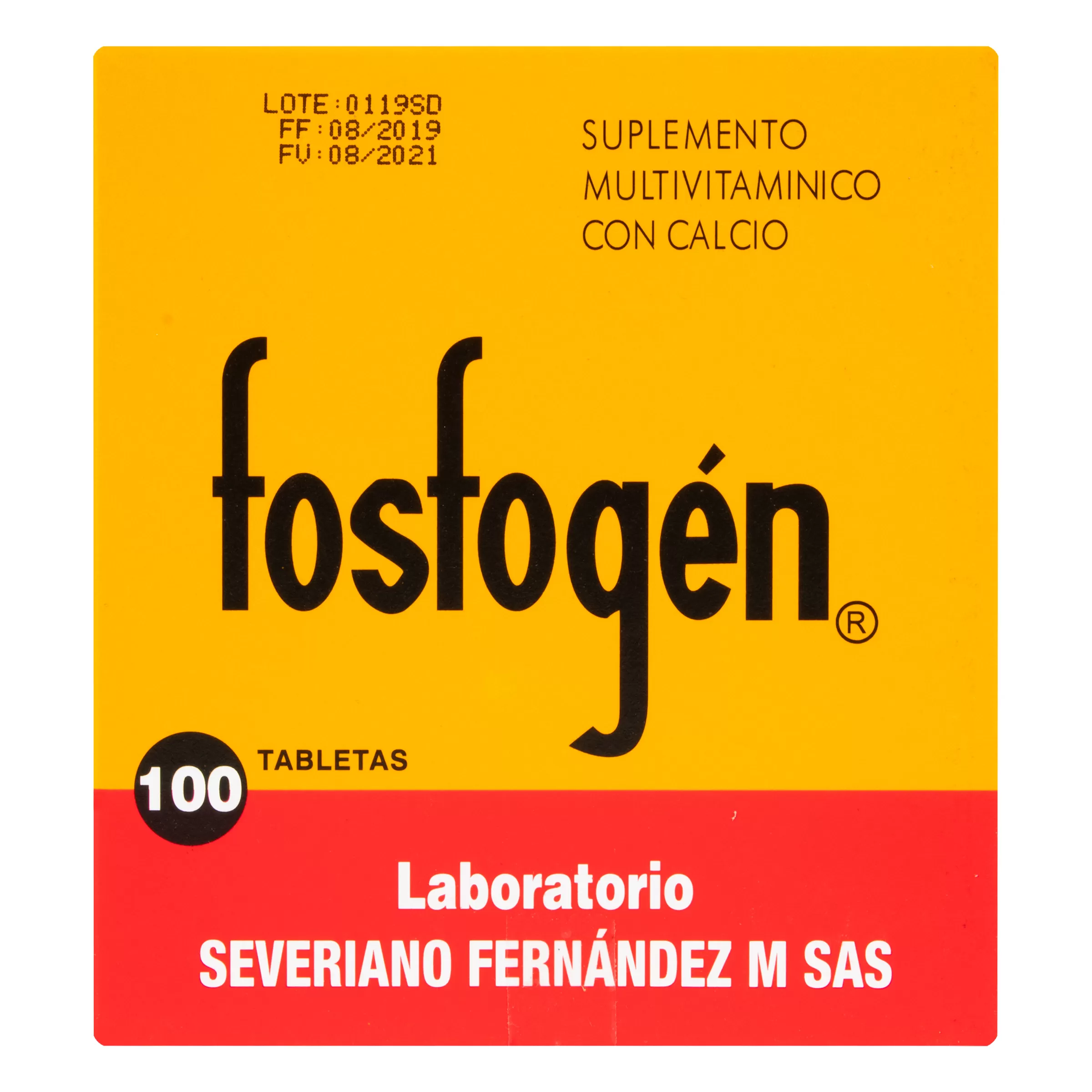 FOSFOGEN 100 TABLETAS - Imagen 1