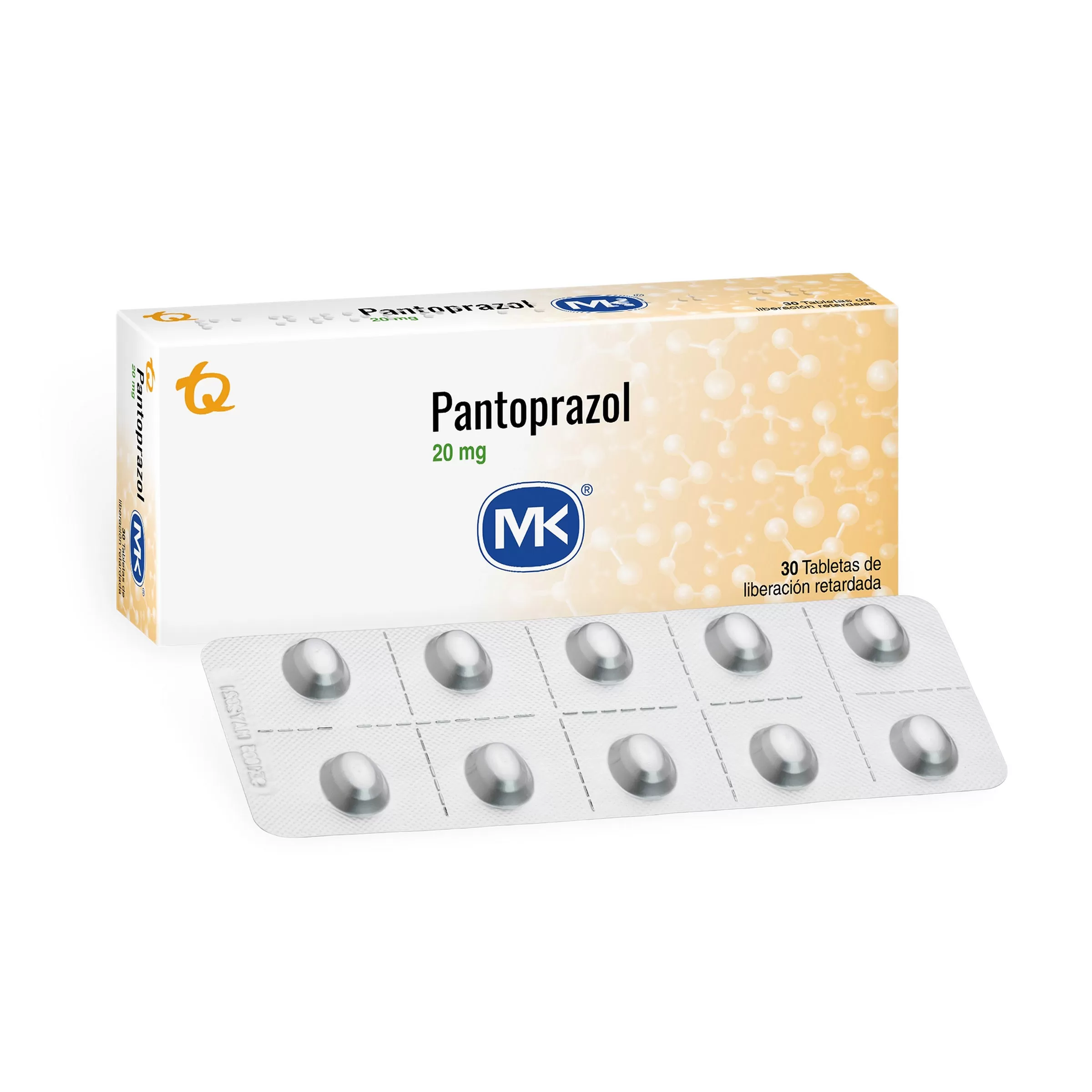 PANTOPRAZOL 20 MG 30 TABLETAS MK - Imagen 1