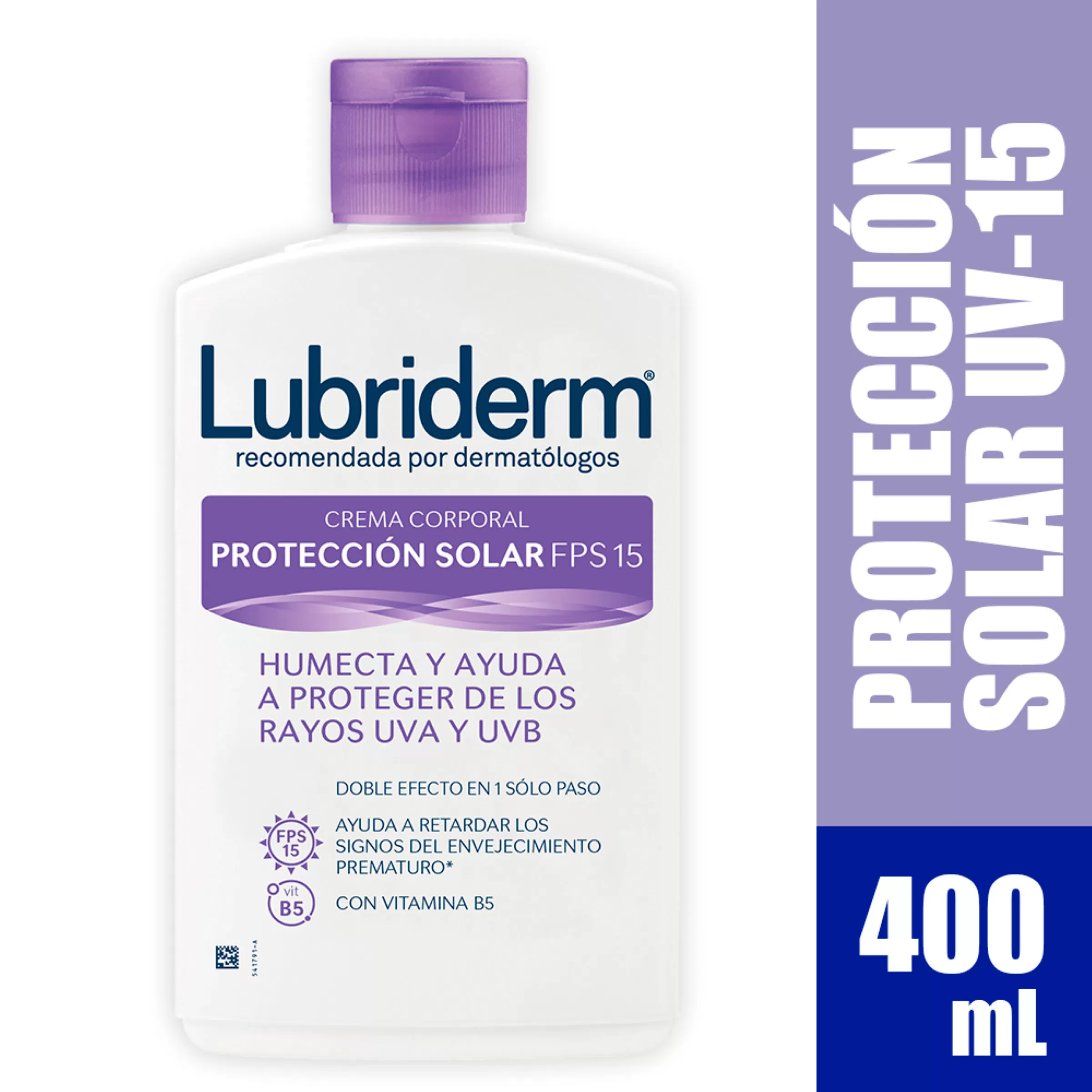 LUBRIDERM LOCION U.V.15 400 ML - Imagen 1