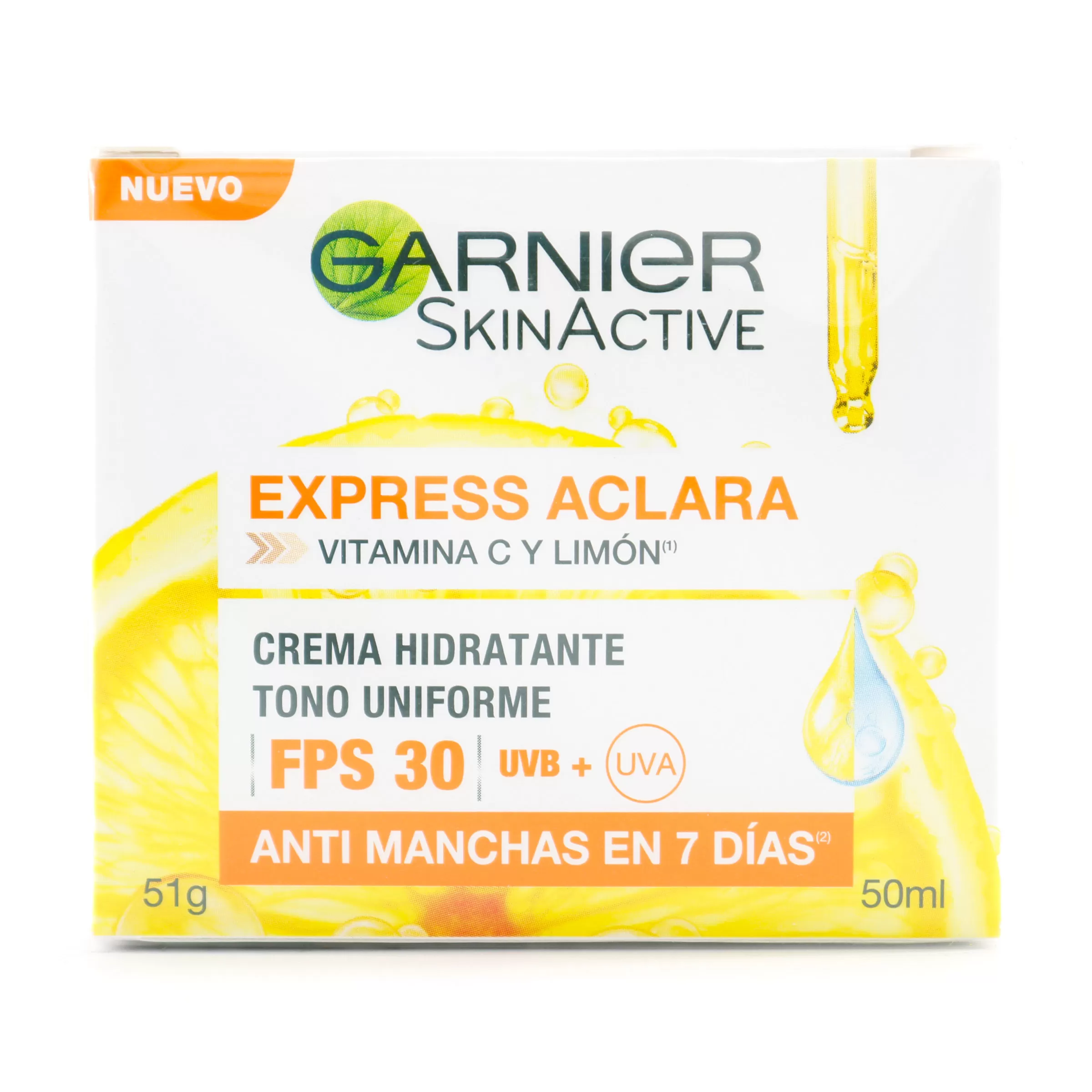GARNIER EXPRESS ACLARA CREMA FPS30 50 ML - Imagen 1