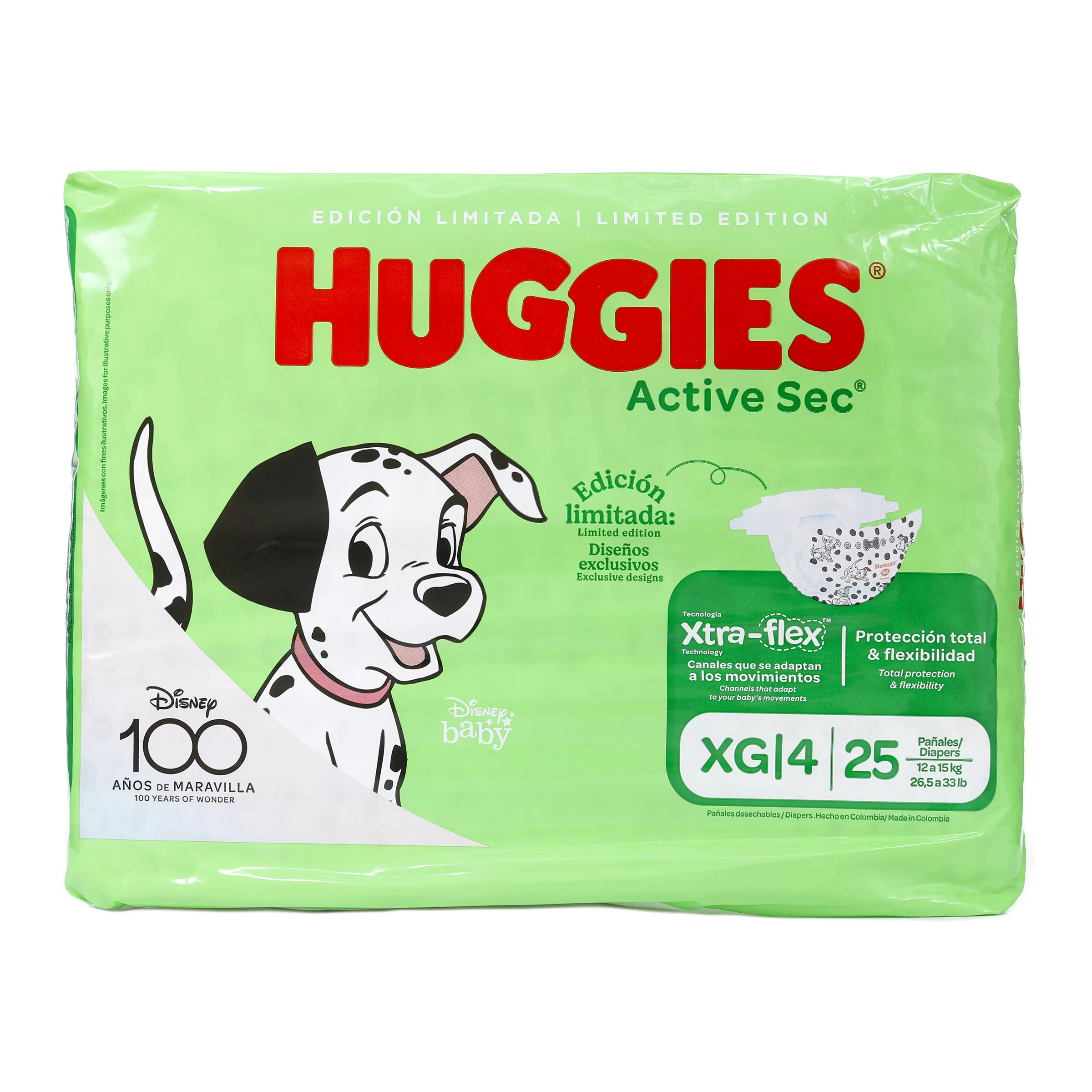 200043295 HUGGIES ACTIVE SEC ET.4 XG 25 UNDS - Imagen 1