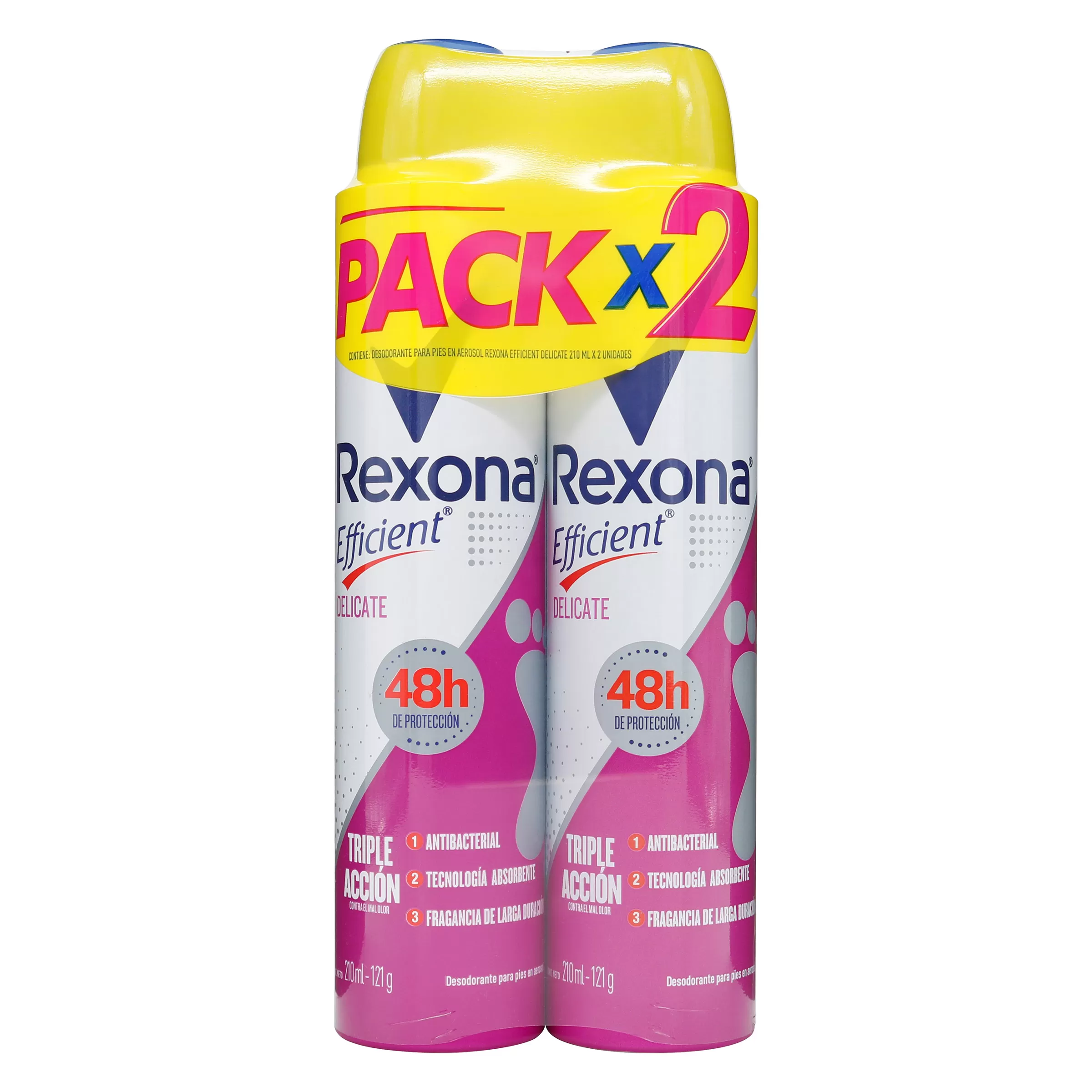 2 DTE.SPR.REXONA EFFICIENT DELICAT 210ML - Imagen 1