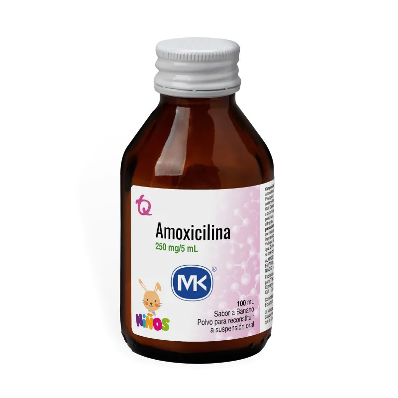 AMOXICILINA 250 MG SUSPENSION 100 ML MK - Imagen 1