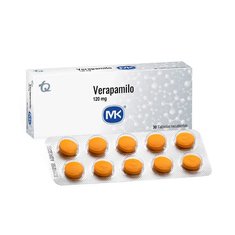 VERAPAMILO 120 MG 30 TABLETAS MK - Imagen 1