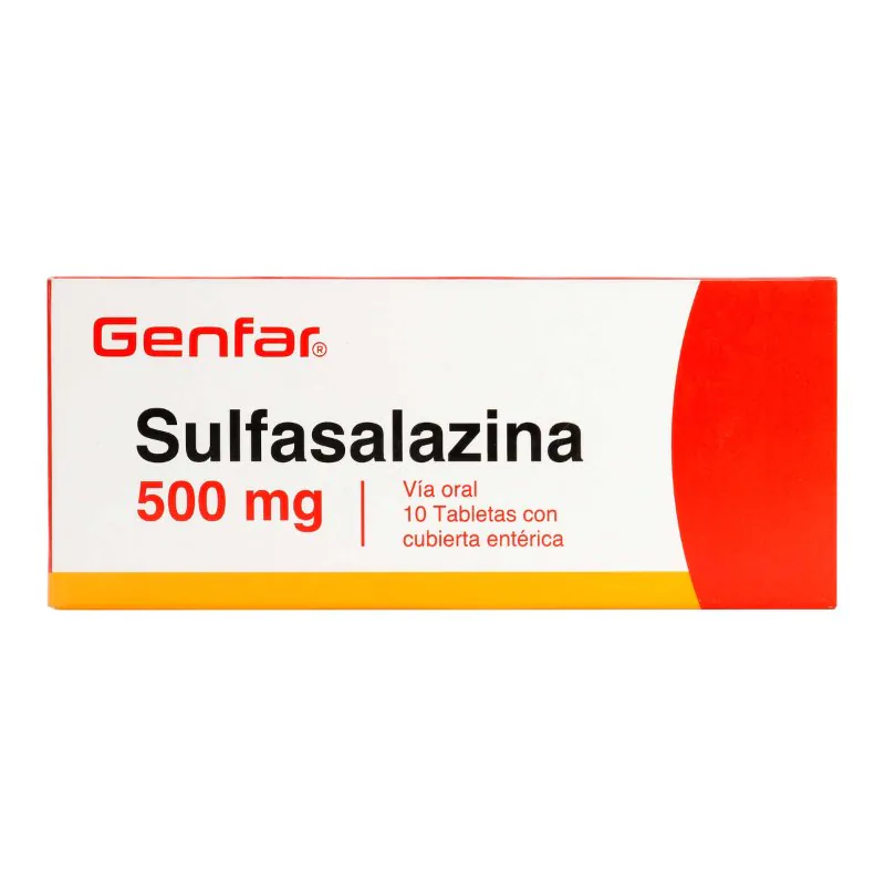 SULFASALAZINA 500 MG 10 TABLETAS GF - Imagen 1