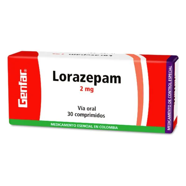 LORAZEPAM 2 MG 30 TABLETAS GF - Imagen 1