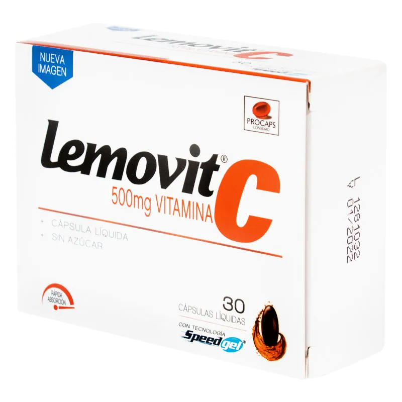 LEMOVIT C 500 MG 30 CAP.BLANDA GELATIN - Imagen 1